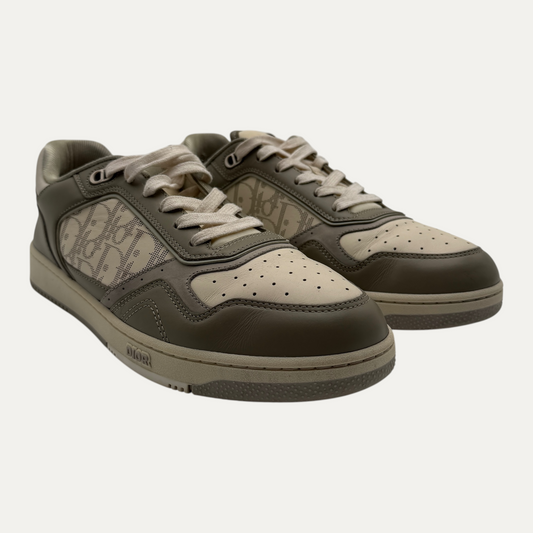 Dior B27 Beige Low Top Oblique Leather Sneaker