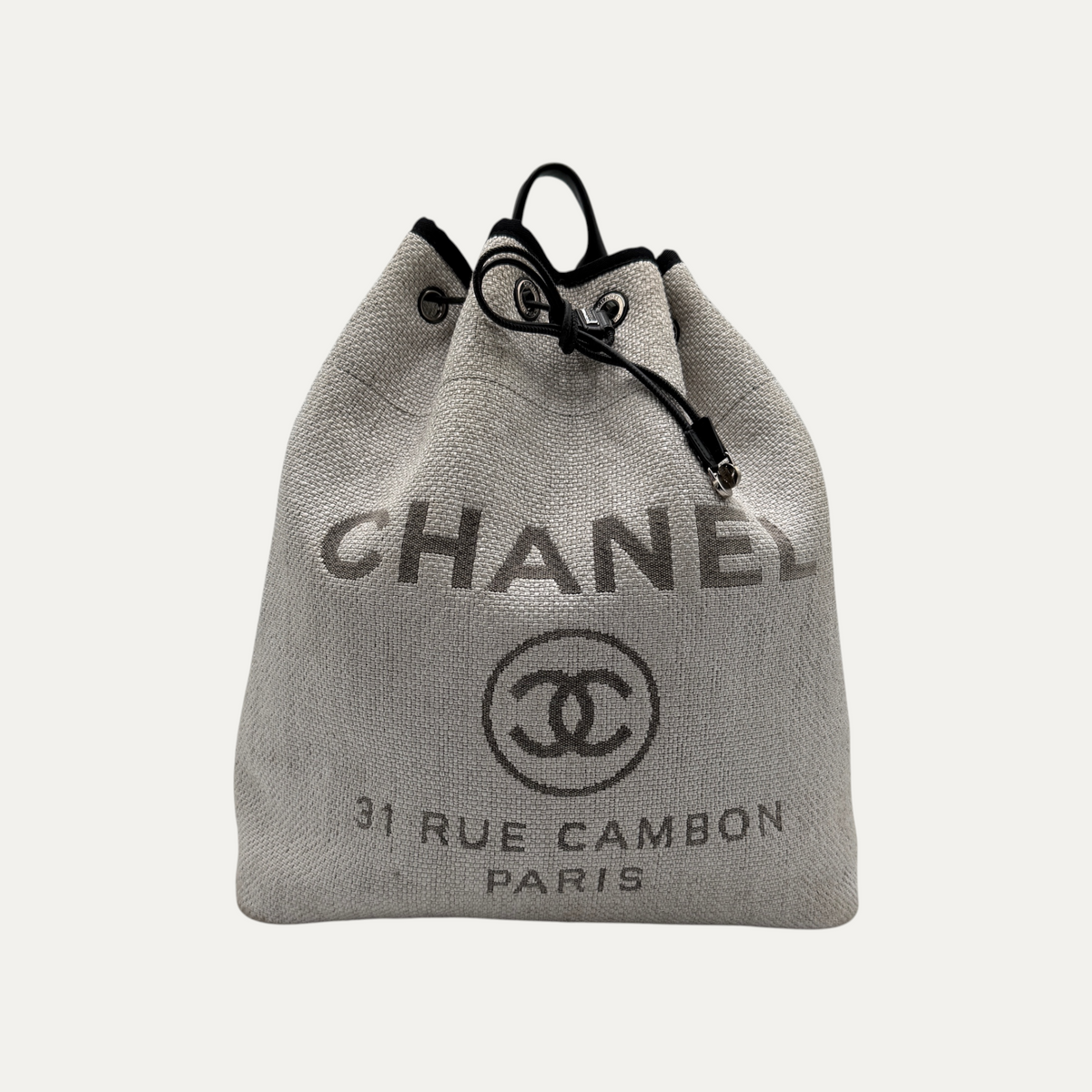 Chanel Deauville Drawstring Backpack