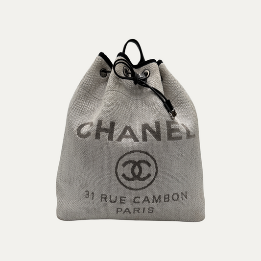 Chanel Deauville Drawstring Backpack