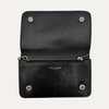 Saint Laurent Leopard Print Suede Wallet