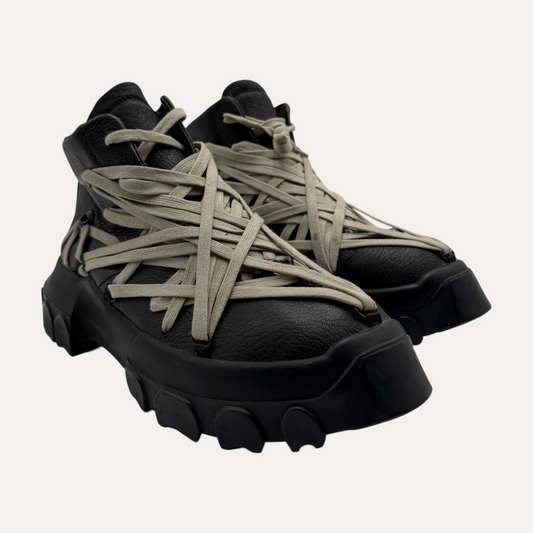 Rick Owens SS20 Megalace Tecuatl Tractor Sneaker Boot Black