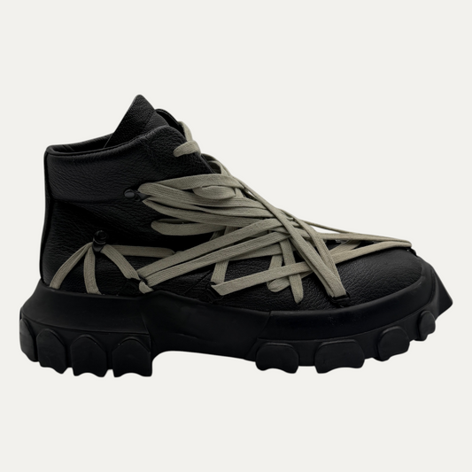 Rick Owens SS20 Megalace Tecuatl Tractor Sneaker Boot Black