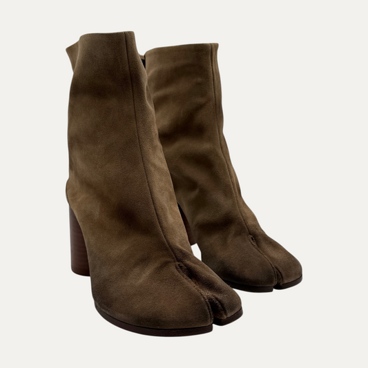 Maison Margiela Tabi Tan Suede Ankle Boot