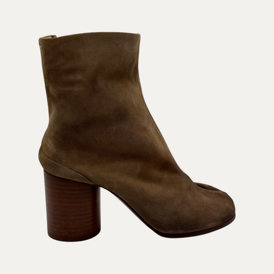 Maison Margiela Tabi Tan Suede Ankle Boot