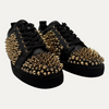 Christian Louboutin Junio Gold Spike Leather Low Trainers