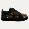 Christian Louboutin Junio Gold Spike Leather Low Trainers