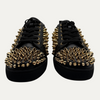 Christian Louboutin Junio Gold Spike Leather Low Trainers