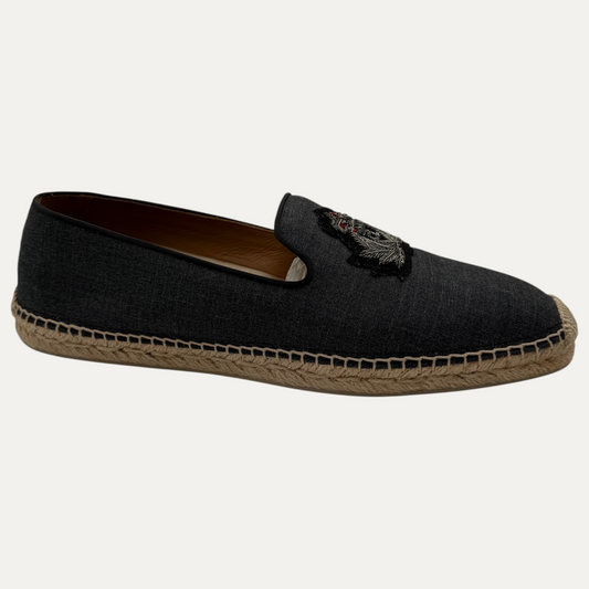 Christian Louboutin Denim Embroidered Accent Espadrilles