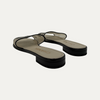 Chanel Sandal Mesh Patent Double C Logo