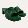Gucci Embossed Green Rubber Sandals