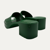 Gucci Embossed Green Rubber Sandals