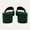 Gucci Embossed Green Rubber Sandals