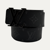 Black Louis Vuitton Monogram Belt