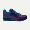 Louis Vuitton Purple Teal Metallic Trainer Sneaker