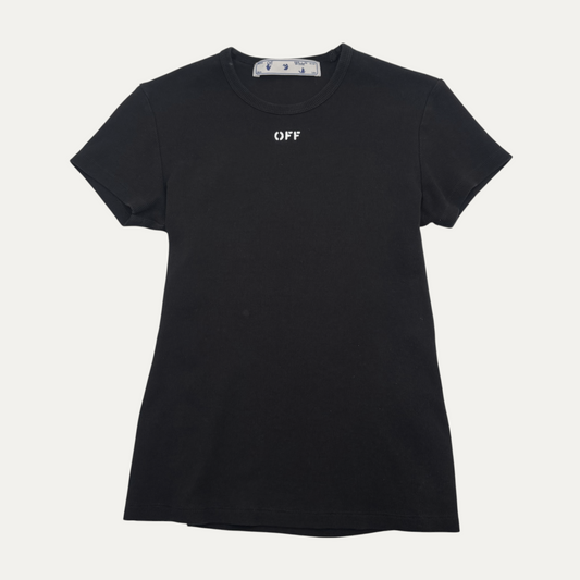 Off-White Ribbed Small Logo T-Shirt