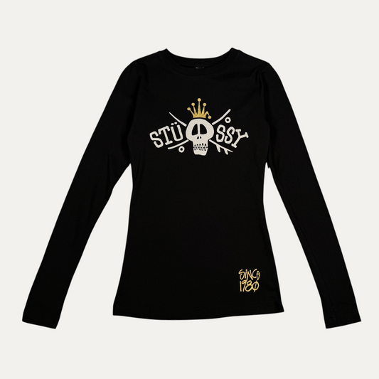 Stussy Skull USA Long Sleeve T-Shirt
