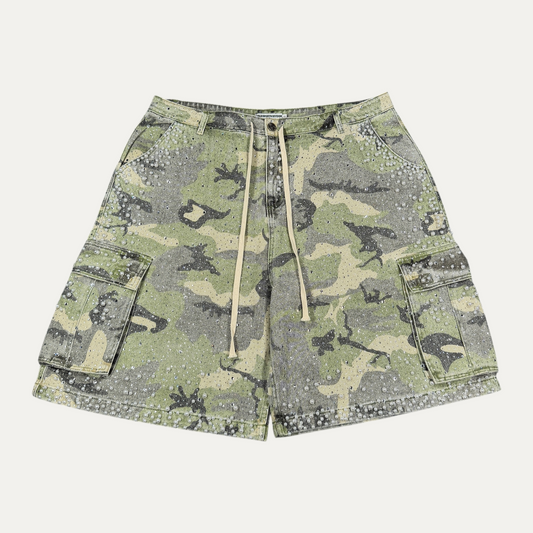 Raspberry Camo Pearlized Shorts
