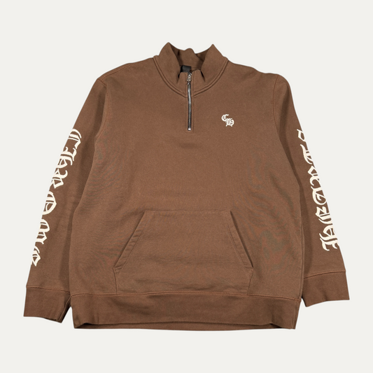 Chrome Hearts Brown EmBroidered Quarter Zip