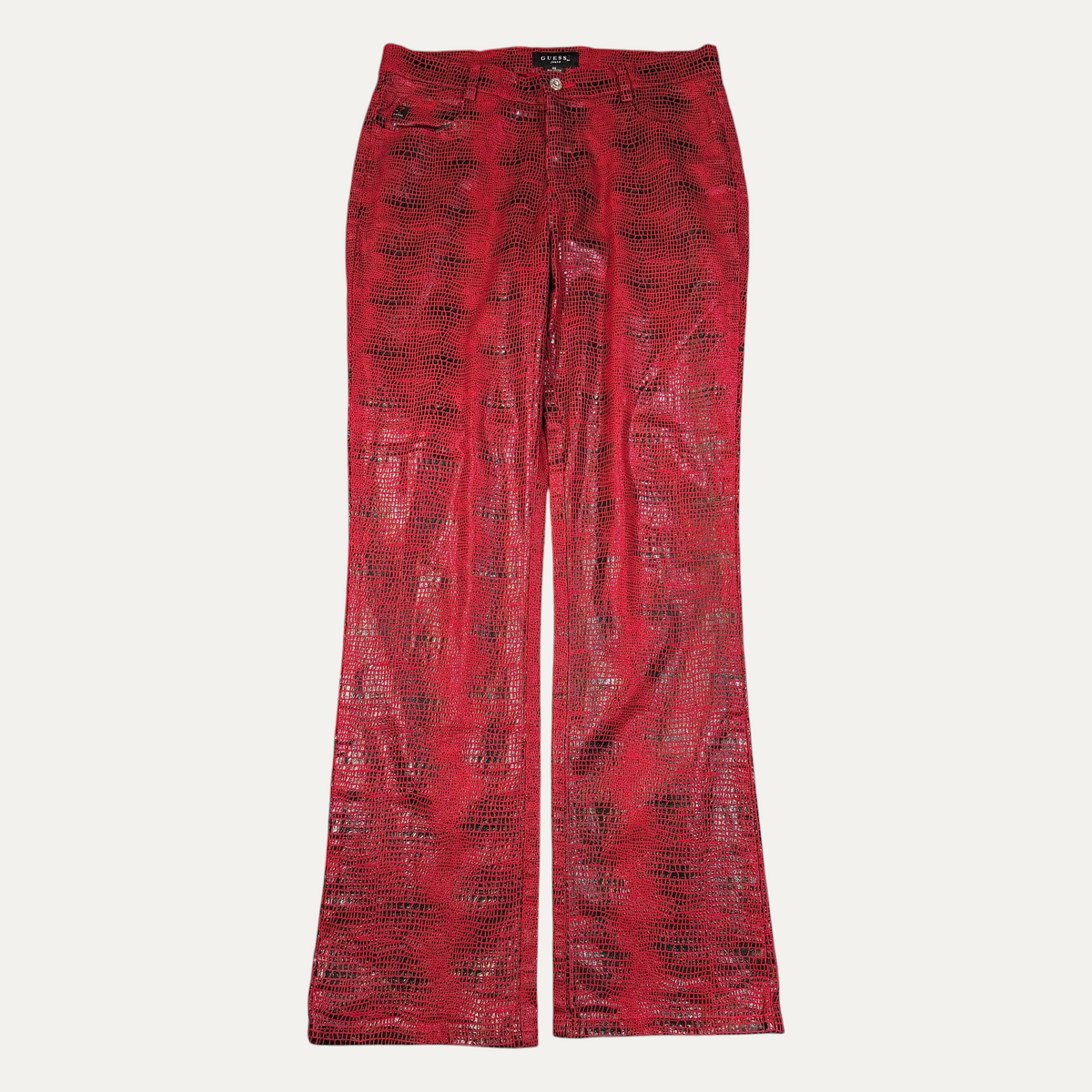 Vintage Guess Snakeskin Flared Women's Jeans