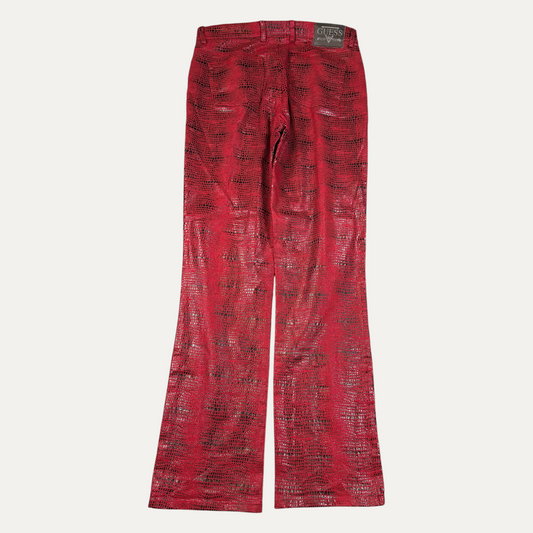 Vintage Guess Snakeskin Flared Women's Jeans