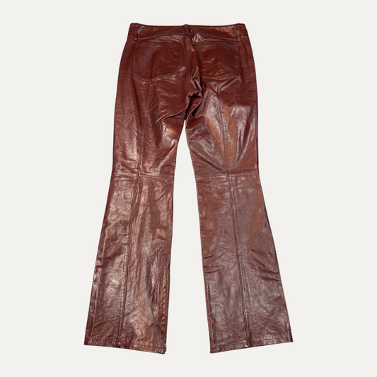 Vintage Women's Gap Leather Flared Zipper Jeans