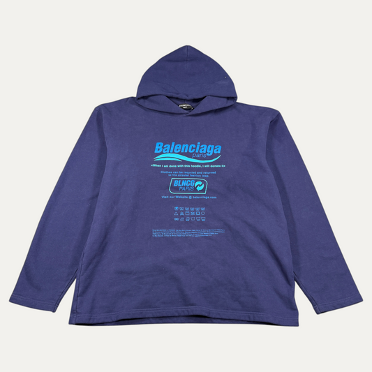 Balenciaga Blue Paris Hoodie