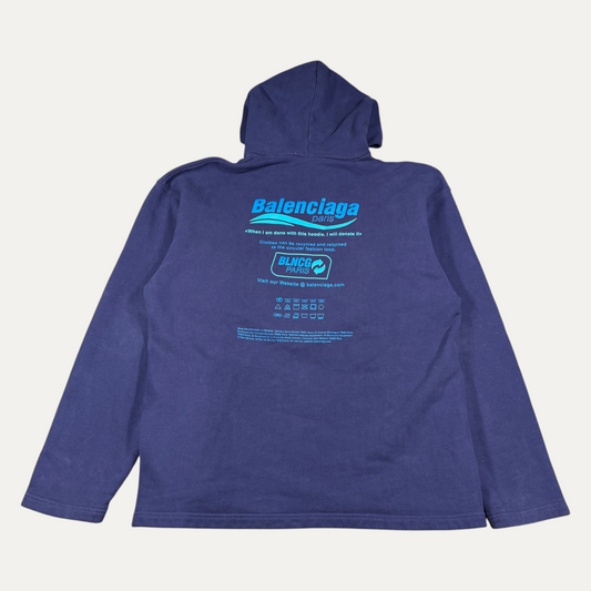 Balenciaga Blue Paris Hoodie