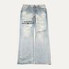 Amiri Light Wash Leg Spell Out Jeans