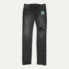 Amiri Ripped Leg Blue Logo Jeans