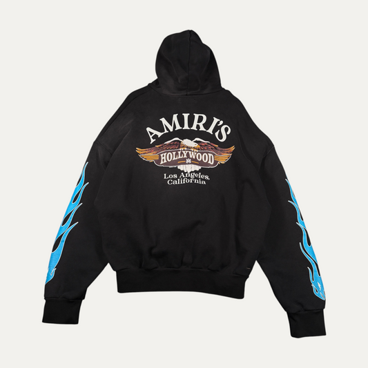 Amiri Harley Davidson Black Zip Up