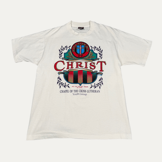 Vintage 1992 Soldier Of Christ Graphic T-Shirt