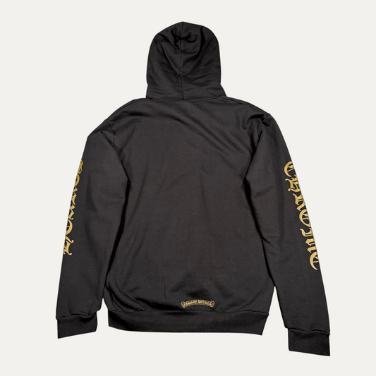 Chrome Hearts Vertical Script Logo Zip-Up Hoodie