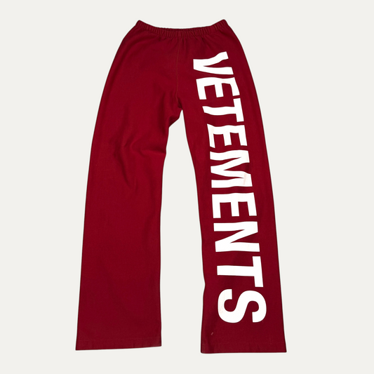 Vetements Spell Out Logo Sweatpants