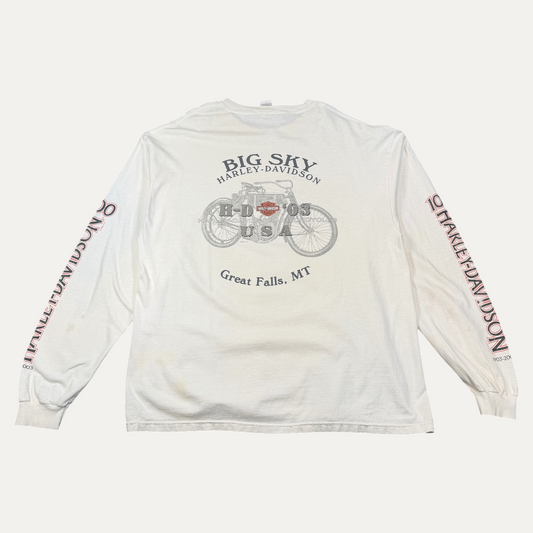 Vintage Harley Davidson White Long Sleeve