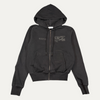 Off-White Black Cropped Zip Up