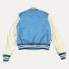 Amiri Blue Leather Varsity Jacket
