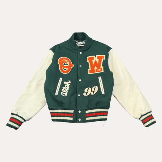 Off-White Green Varsity Jacket