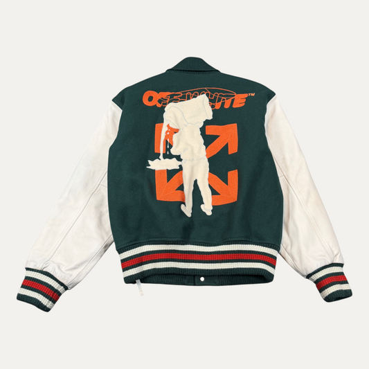Off-White Green Varsity Jacket