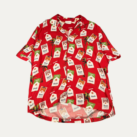 Rhude Cigarette Red Button Up