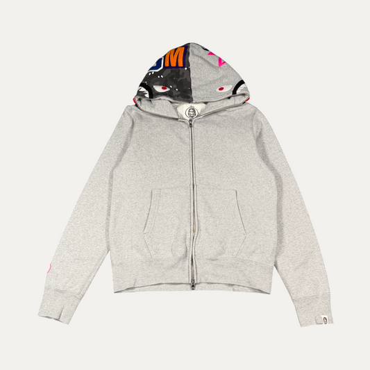 Bape Grey Full Zip Camo Hoodie