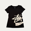 Womens Stussy Old Skool Big Logo T-Shirt