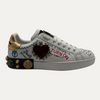 Dolce & Gabbana Studded White Sneakers