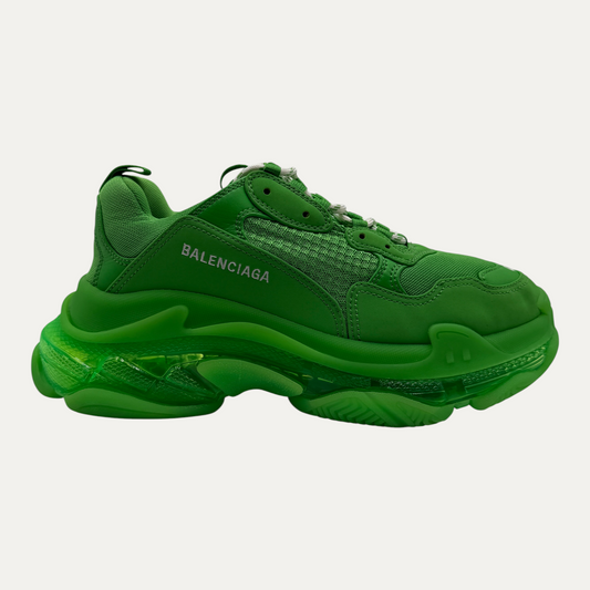 Balenciaga Neon Green Triple S Sneakers
