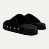 Celine Triomphe Logo-Appliqued Studded Suede Mule