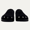 Celine Triomphe Logo-Appliqued Studded Suede Mule
