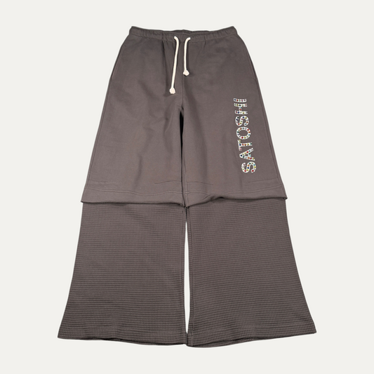 Satoshi Nakamoto Black Beaded Sweatpants