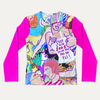 Issey Miyake Pleats Please Graffiti Mesh Long-sleeve Shirt