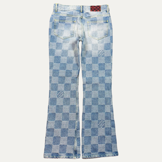 Louis Vuitton Damier Bootcut Denim Jeans