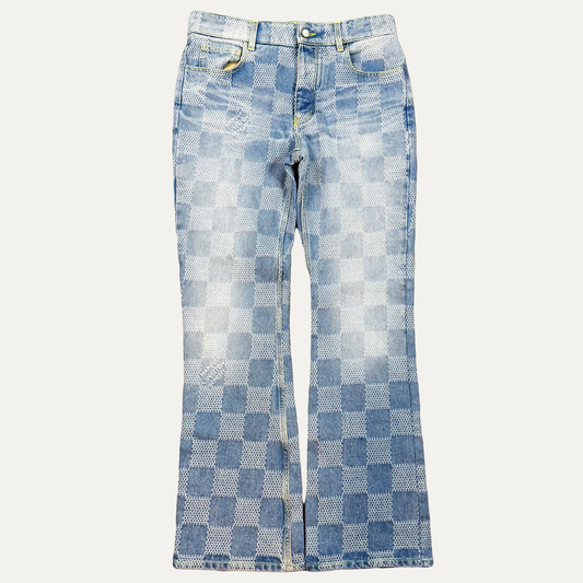 Louis Vuitton Damier Bootcut Denim Jeans