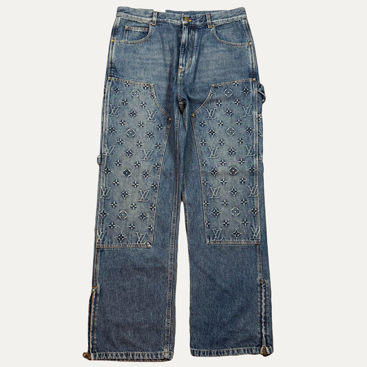 Louis Vuitton Monogram Double Knee Denim Jeans
